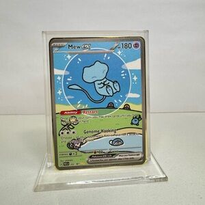 Pokemon Mew EX 232/091 Gold Metal Card Collectible/Gift/Fan Art